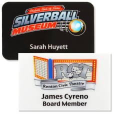 Full Color 1/16th" Plastic Name Badge Rectangle