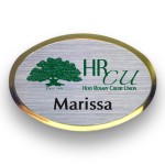 Full Color Framed Aluminium Oval Badge