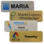 Full Color Digital Print Metallic Plastic Name Badge