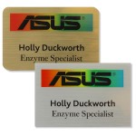 Full Color Digital Print Metallic Plastic Name Badge